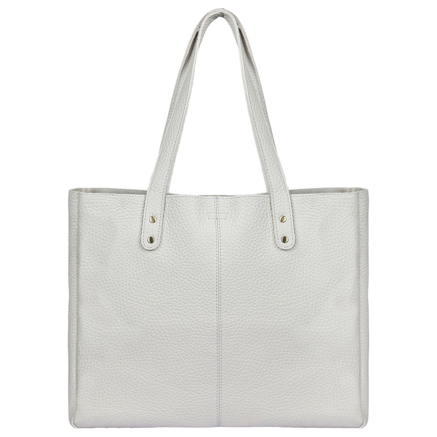 Snow leather tote bag for women