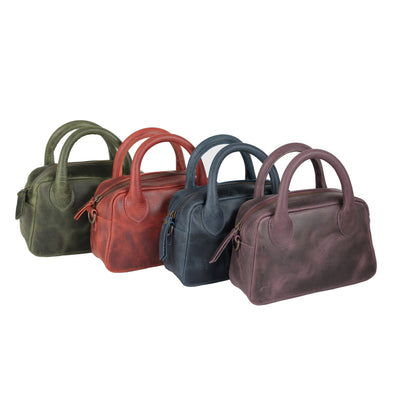 KomalC Mini Top Handle Crossbody Bag for Women – Leather Shoulder Handbag with Adjustable Strap