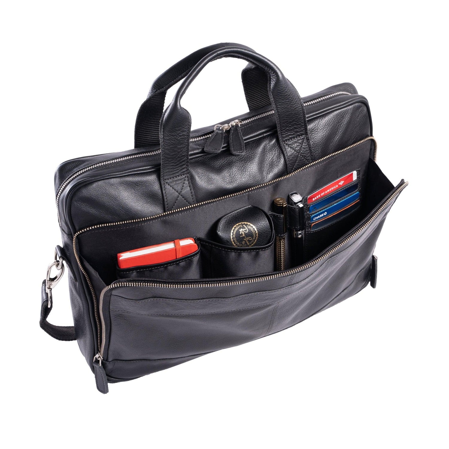 Spacious Premium Leather Laptop Bag for Men and Women