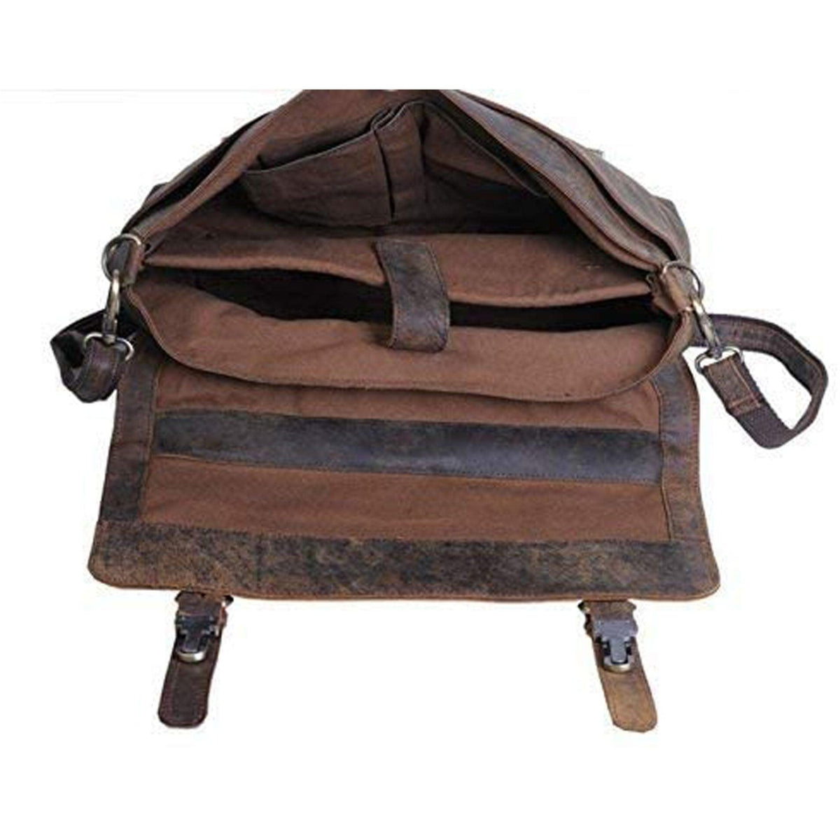 Komalc 18 inch retro buffalo hunter leather laptop messenger bag online