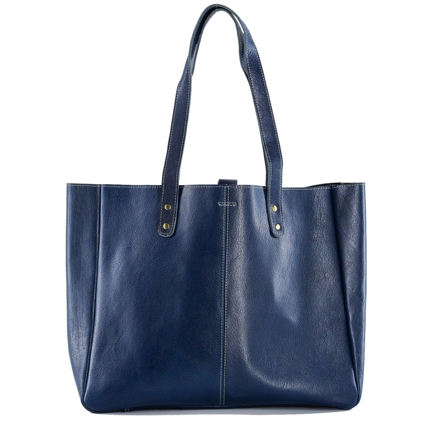 Blue Zodiac leather tote bag