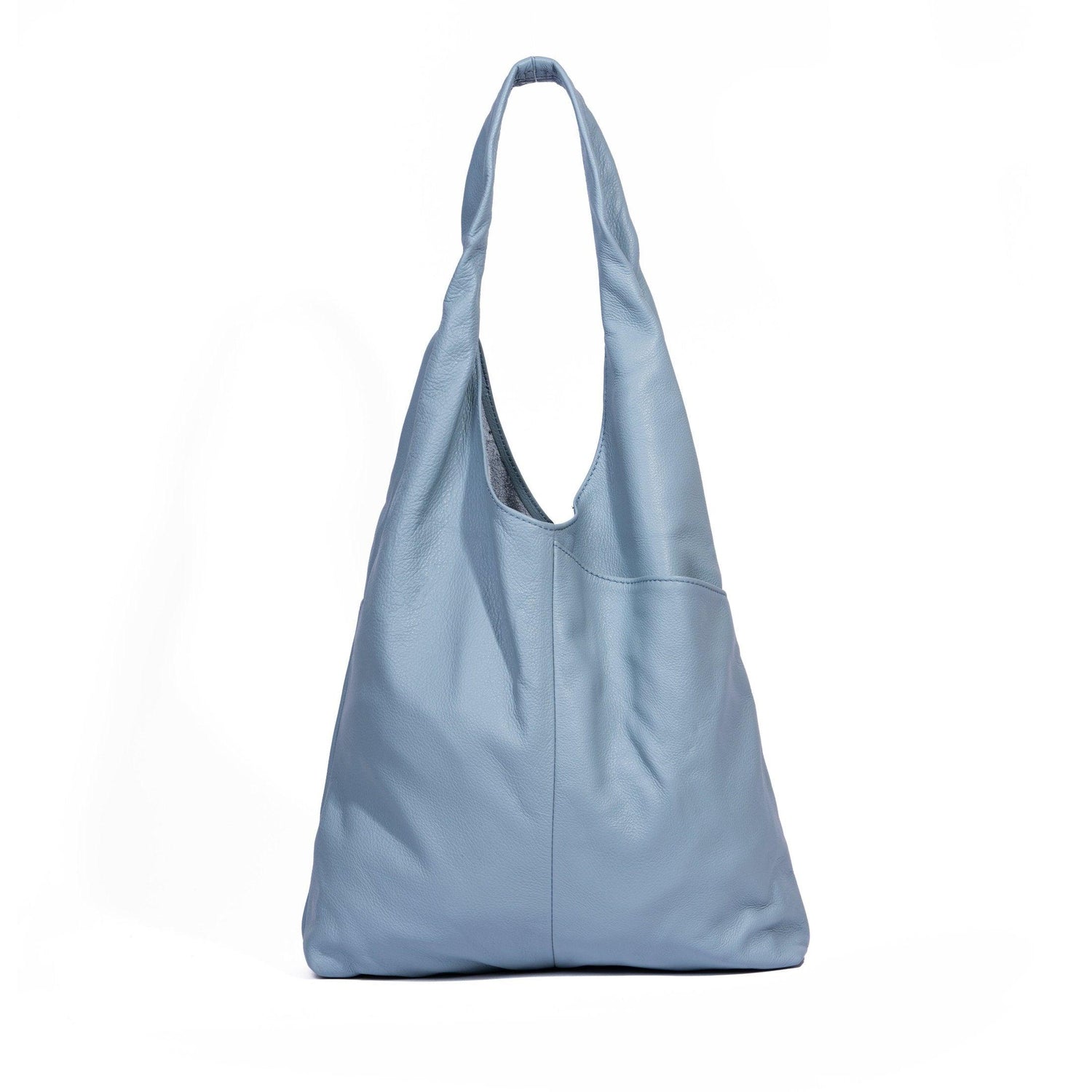 spacious leather tote bag