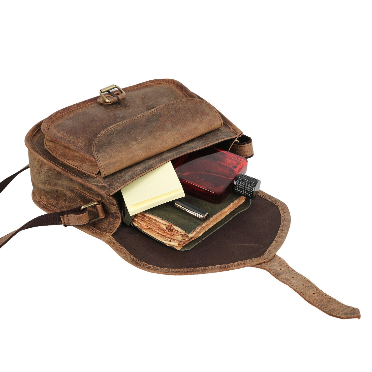 Compact and spacious crossbody shoulder bag