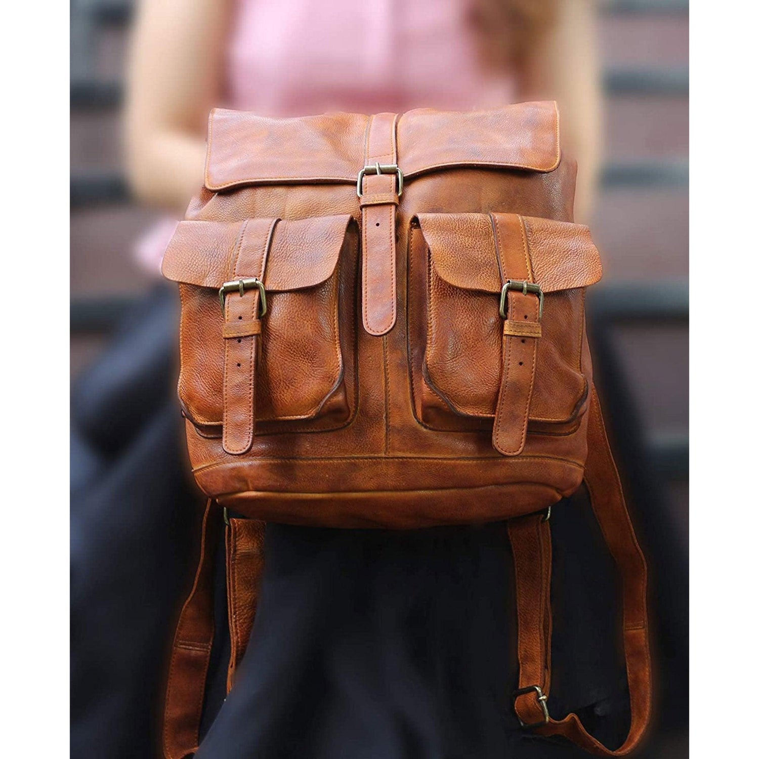 leather backpack