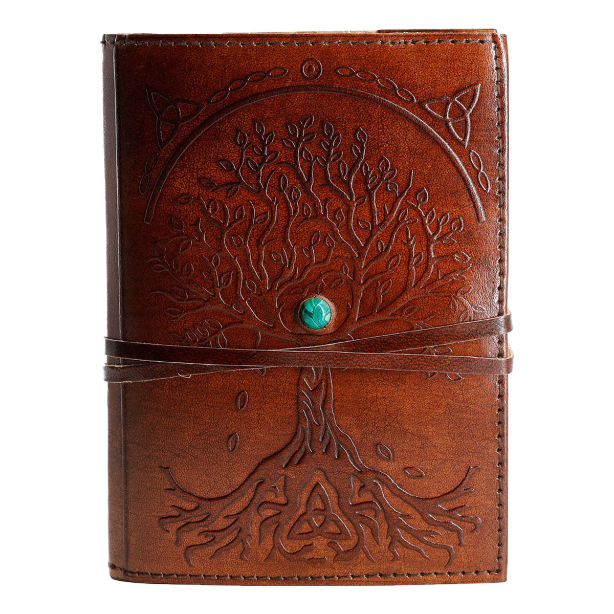 Leather Leather Journal Refillable Lined Paper Tree of Life Handmade L