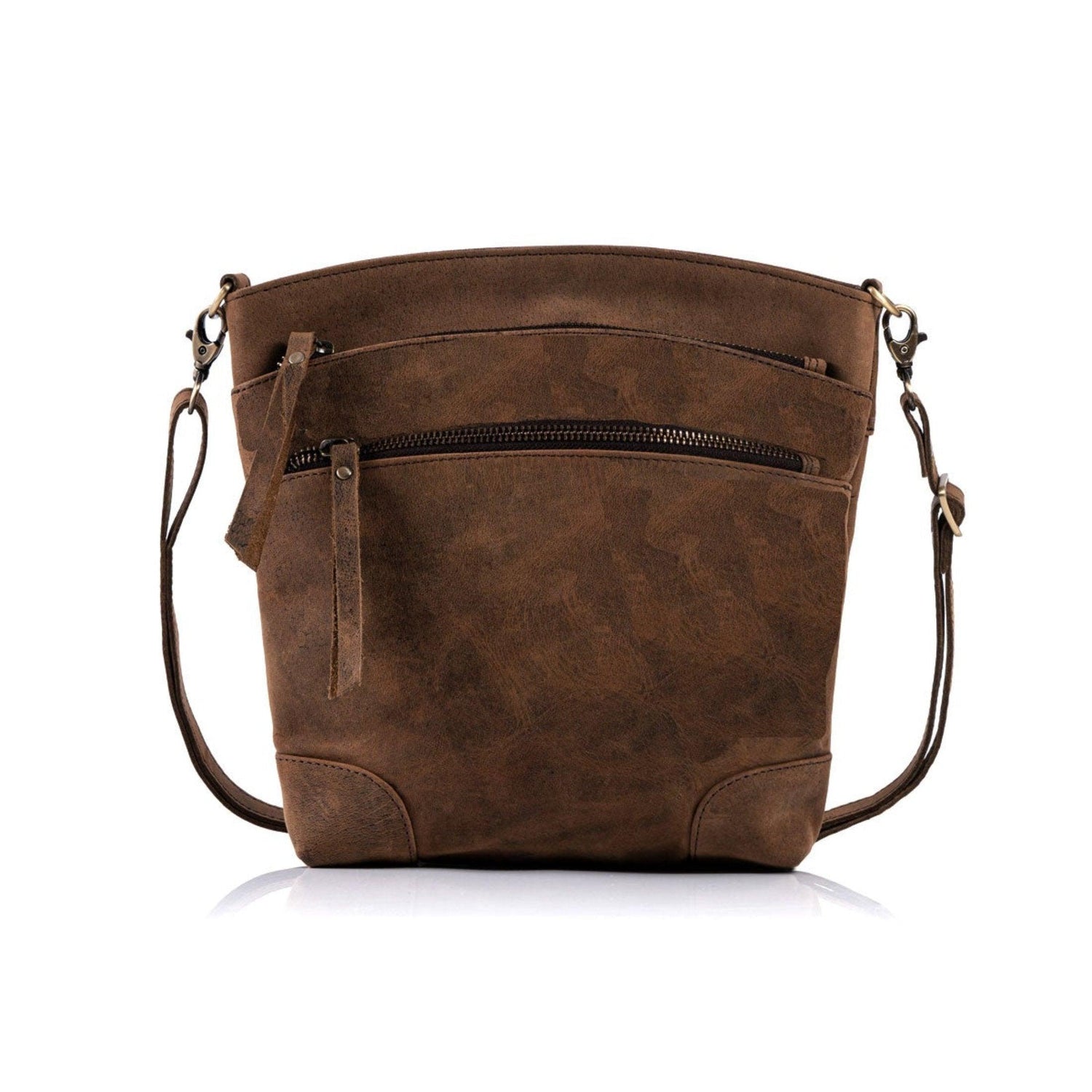 Women’s leather sling tote