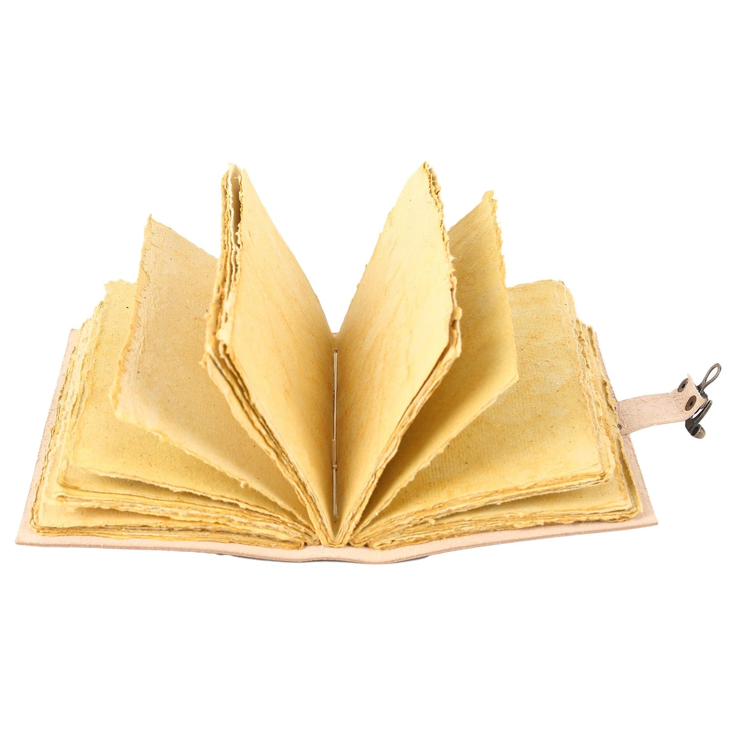 Leather Journal for Women and Men – Unlined Deckle Edge Paper, Book of Shadows, Hocus Pocus Writing Notebook, Diary, Sketchbook, Gifts for Artists