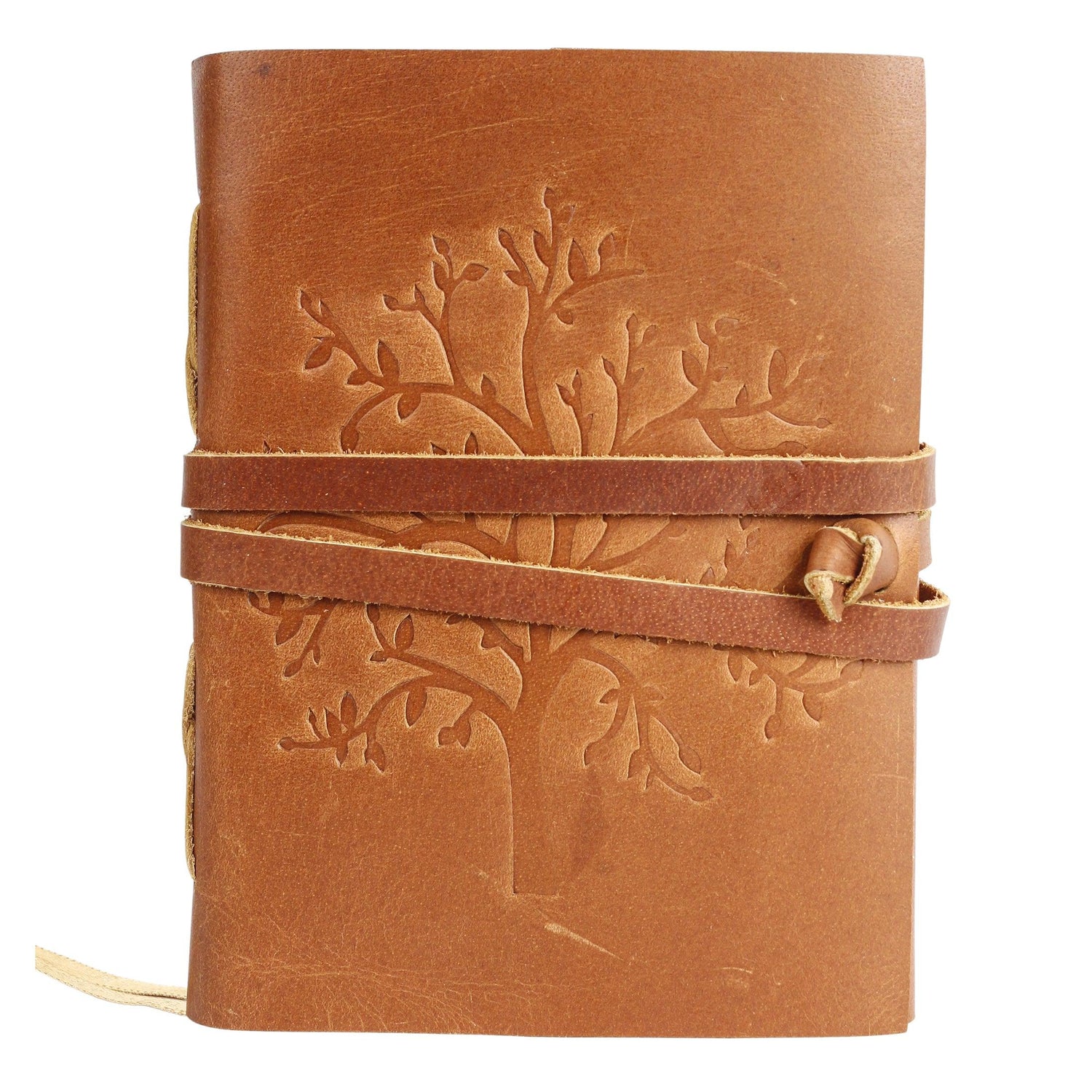 Handmade Leather Journal - Writing Notebook Diary with Unlined Paper for Men & Women | Medium Portable Daily Notepad