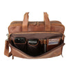 Leather Messenger Bag with Multiple Compartments for Essentials