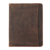 KomalC Leather Portfolio with Zipper Closure | Business Padfolio for Documents, Tablets & Accessories | Vintage Full-Grain Leather Organizer for Professionals