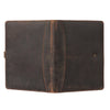 KomalC Leather Portfolio Folder with Button Closure | Business Padfolio for Professionals | Vintage Full-Grain Leather Organizer with Legal Pad Holder, Card Slots & Document Pockets