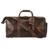 Leather Duffel Bag Travel Gym Sports Overnight Weekend cabin holdall by KomalC (Distressed Tan)