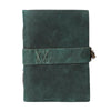 Handcrafted Vintage Leather bound Journal with Lock - Antique Deckle Edge Paper - 200 Pages - Sea Green