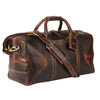 Leather Duffel Bag Travel Gym Sports Overnight Weekend cabin holdall by KomalC (Distressed Tan)