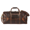 Leather Duffel Bag Travel Gym Sports Overnight Weekend cabin holdall by KomalC (Distressed Tan)