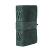 Handcrafted Vintage Leather bound Journal with Lock - Antique Deckle Edge Paper - 200 Pages - Sea Green