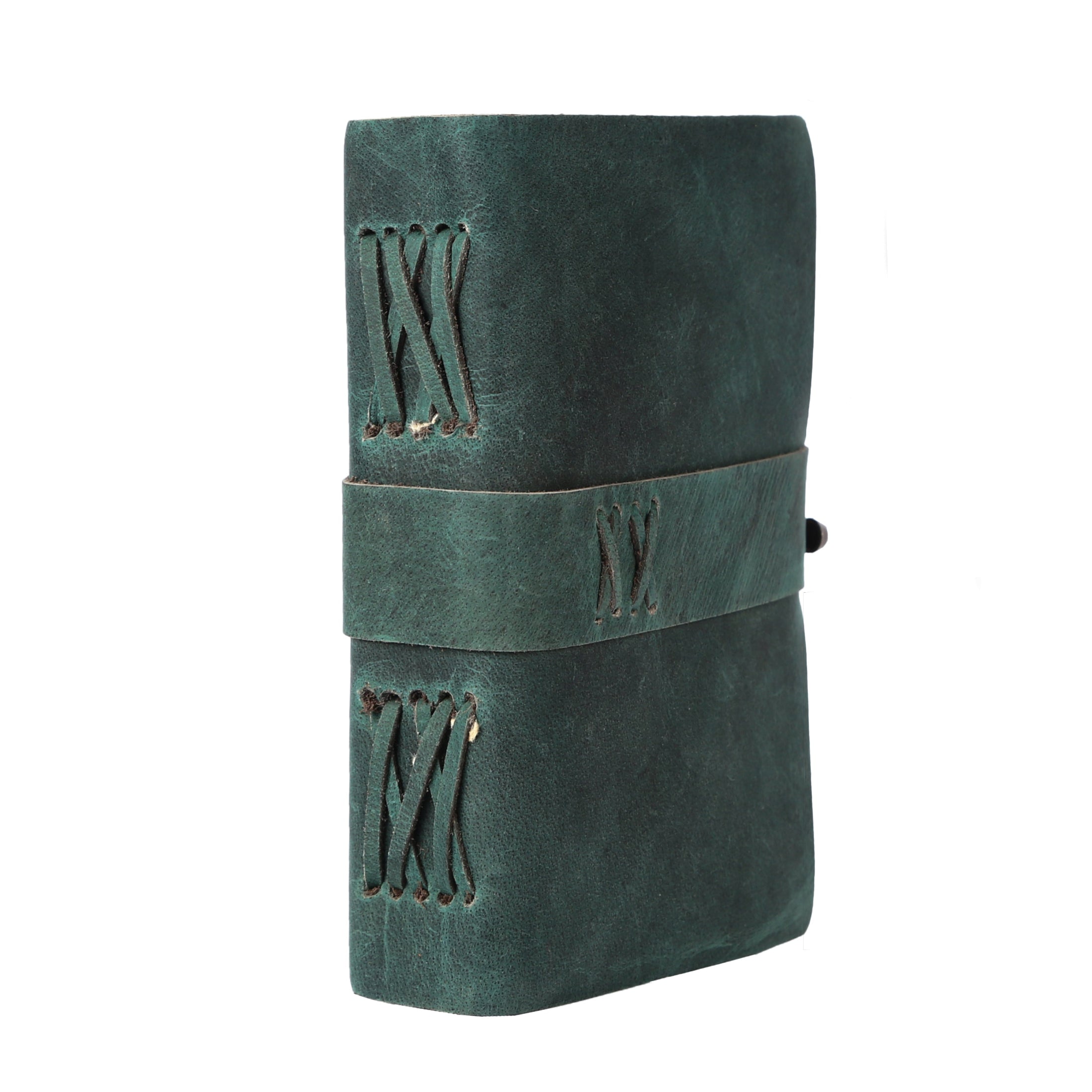 Handmade leather journal with 200 deckle edge pages