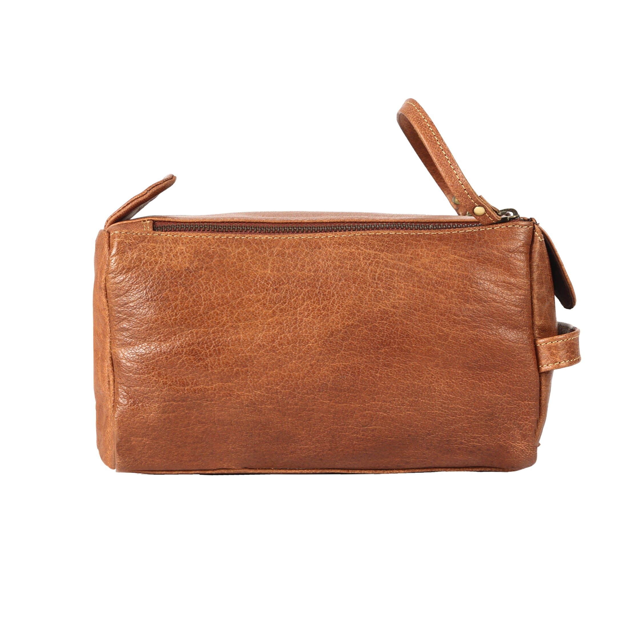 premium unisex buffalo leather toiletry bag