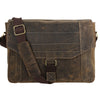 15-Inch Distressed Tan Leather Briefcase