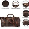 Leather Duffel Bag Travel Gym Sports Overnight Weekend cabin holdall by KomalC (Distressed Tan)