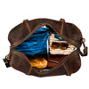 Leather Duffel Bag Travel Gym Sports Overnight Weekend cabin holdall by KomalC (Distressed Tan)