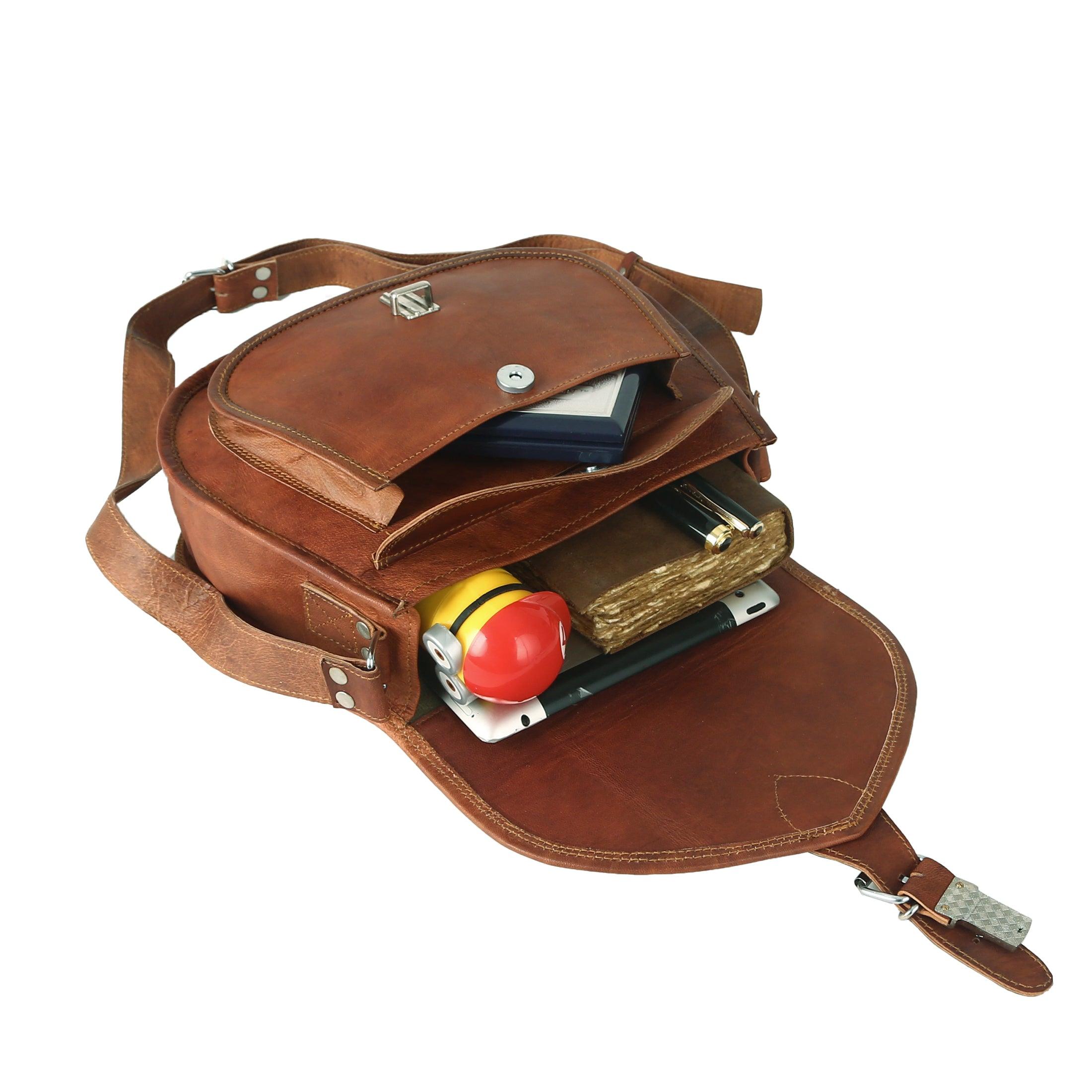 leather crossbody bag with extra pockets for your essentials
