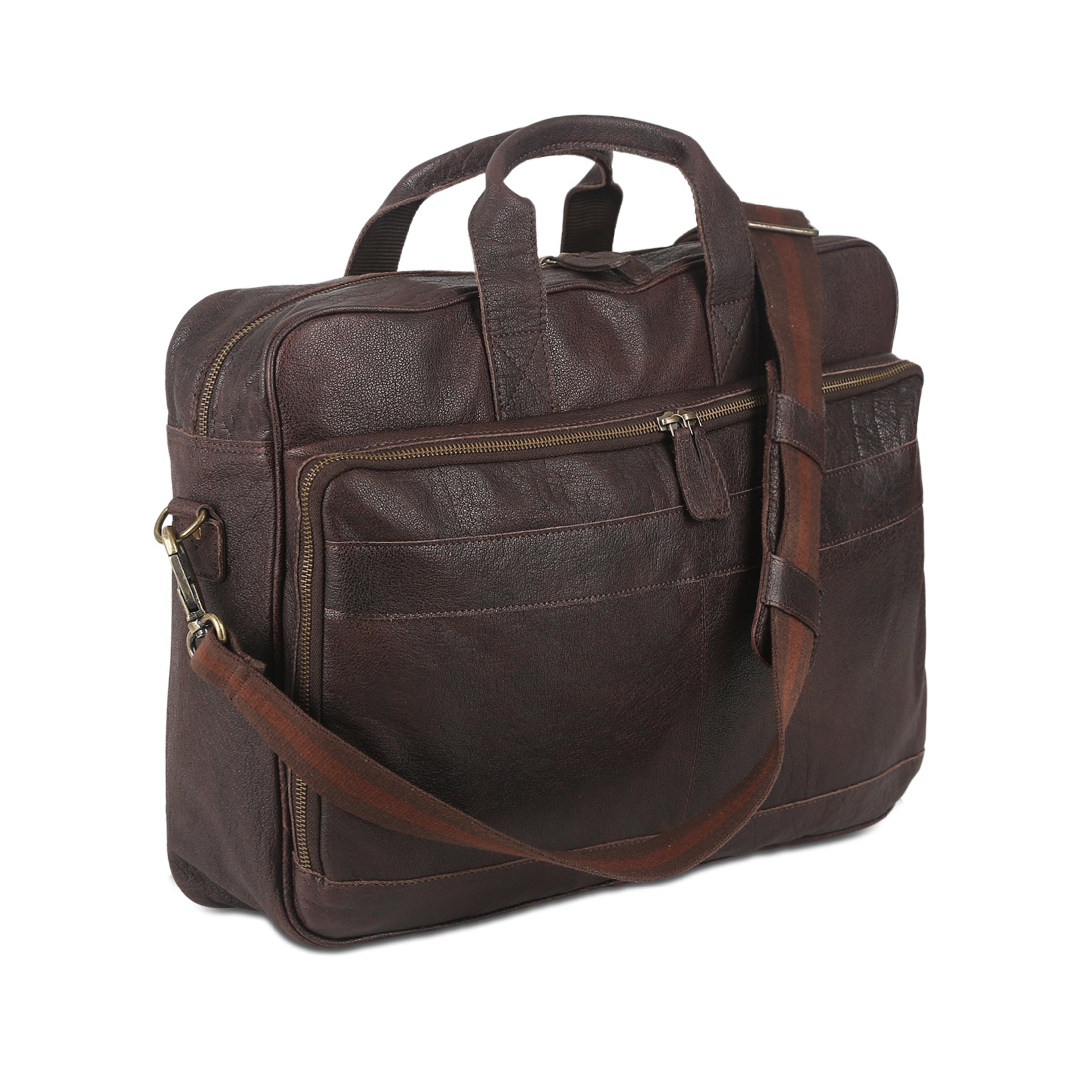 Leather Briefcase Women's Messenger Bags For 17 Inch Laptop