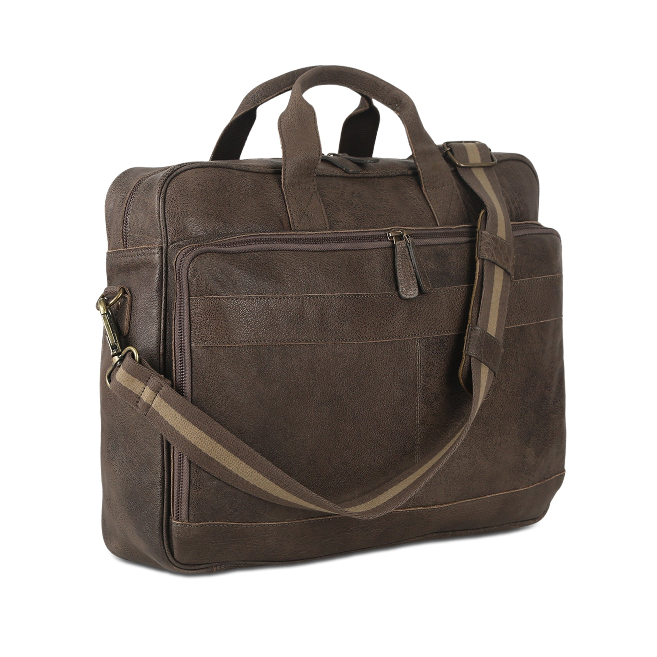 Leather Briefcase – 16-Inch Premium Laptop Messenger Bag for Men