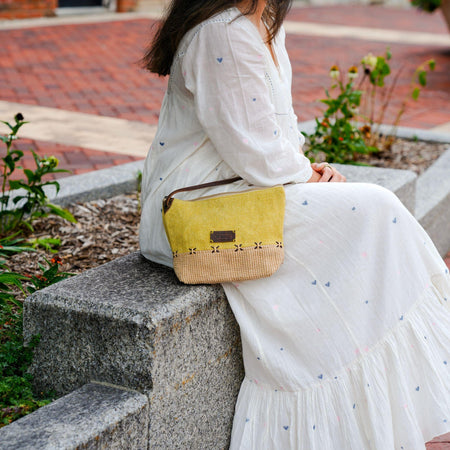 woven shoulder bag perfect for casual outings, beach trips, festivals, and everyday use.