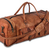 Leather Duffel Bag 30 inch Large Travel Bag Gym Sports Overnight Weekender Bag by Komal s Passion Leather