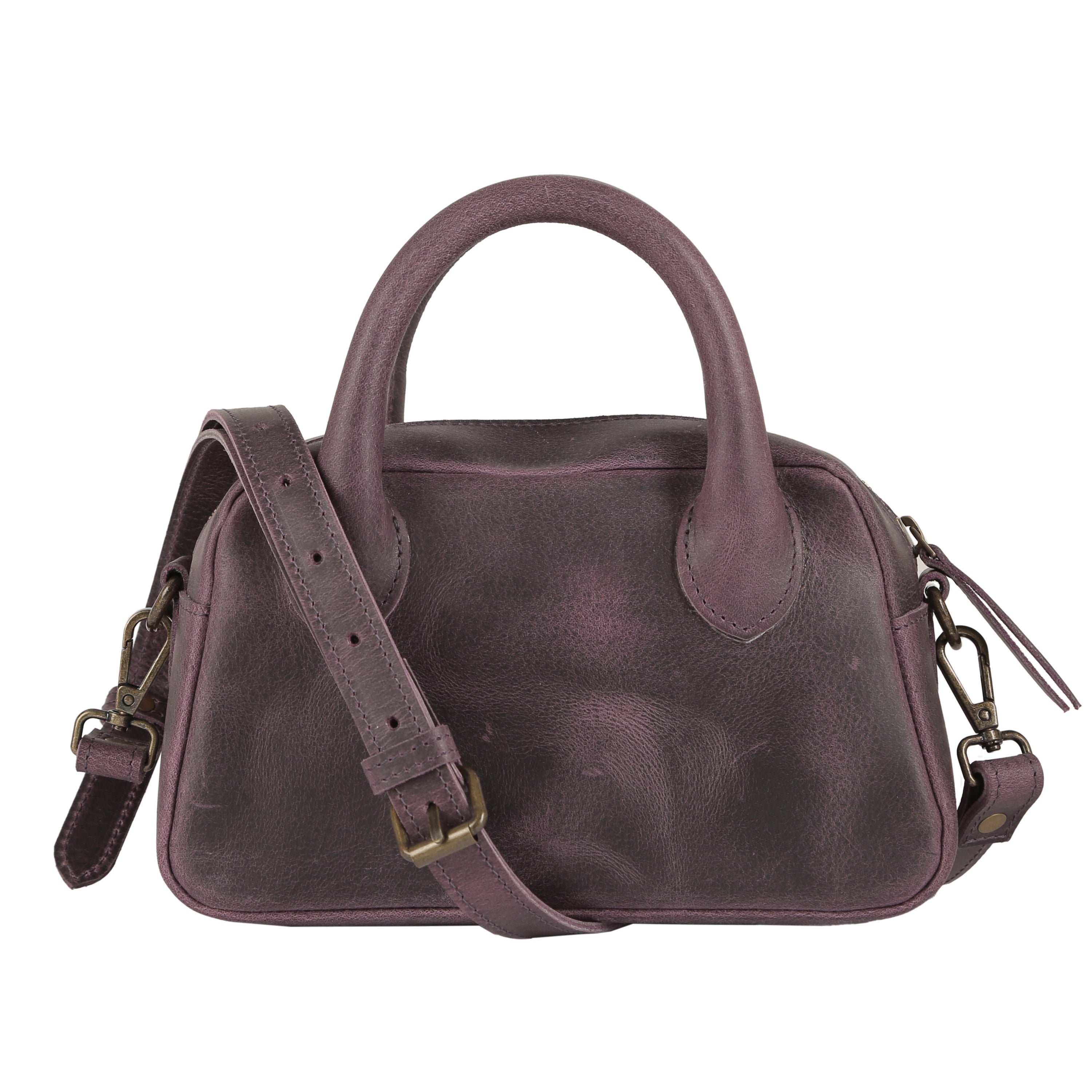 KomalC Mini Top Handle Crossbody Bag for Women – Leather Shoulder
