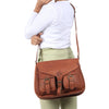 Leather 14 Inch Leather Purse Women Shoulder Bag Crossbody Satchel Ladies Tote Travel Purse Genuine Leather