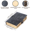 Handcrafted Grey Vintage Leather Journal with Lock – 200 Pages Deckle Edge Paper