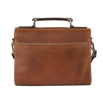 Genuine Leather Crossbody Bag for Women | 10 Inch Handmade Satchel Purse with Adjustable Strap & Push Lock | Stylish Everyday Shoulder Bag