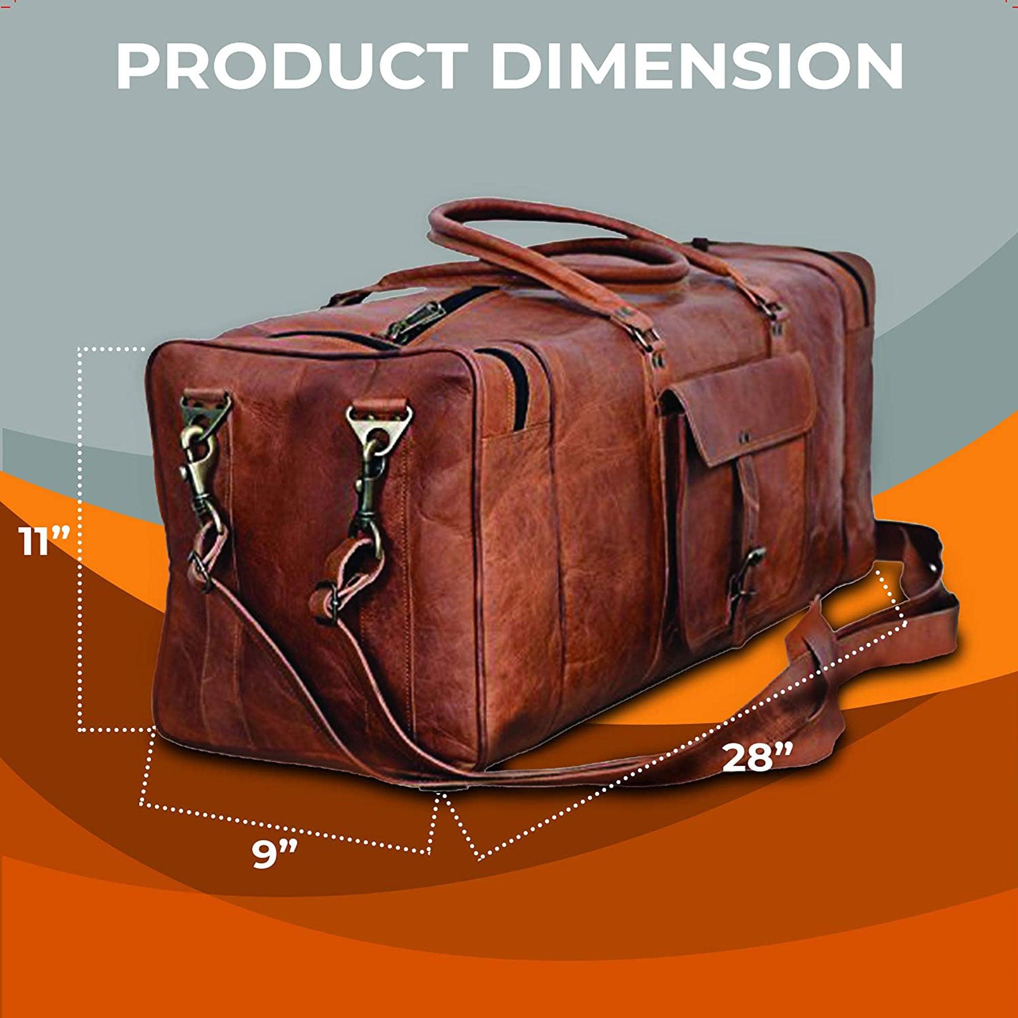 best leather travel duffel bags KPL 28 Inch Large Leather Duffel Travel Duffle Gym Sports Overnight Weekender Bag