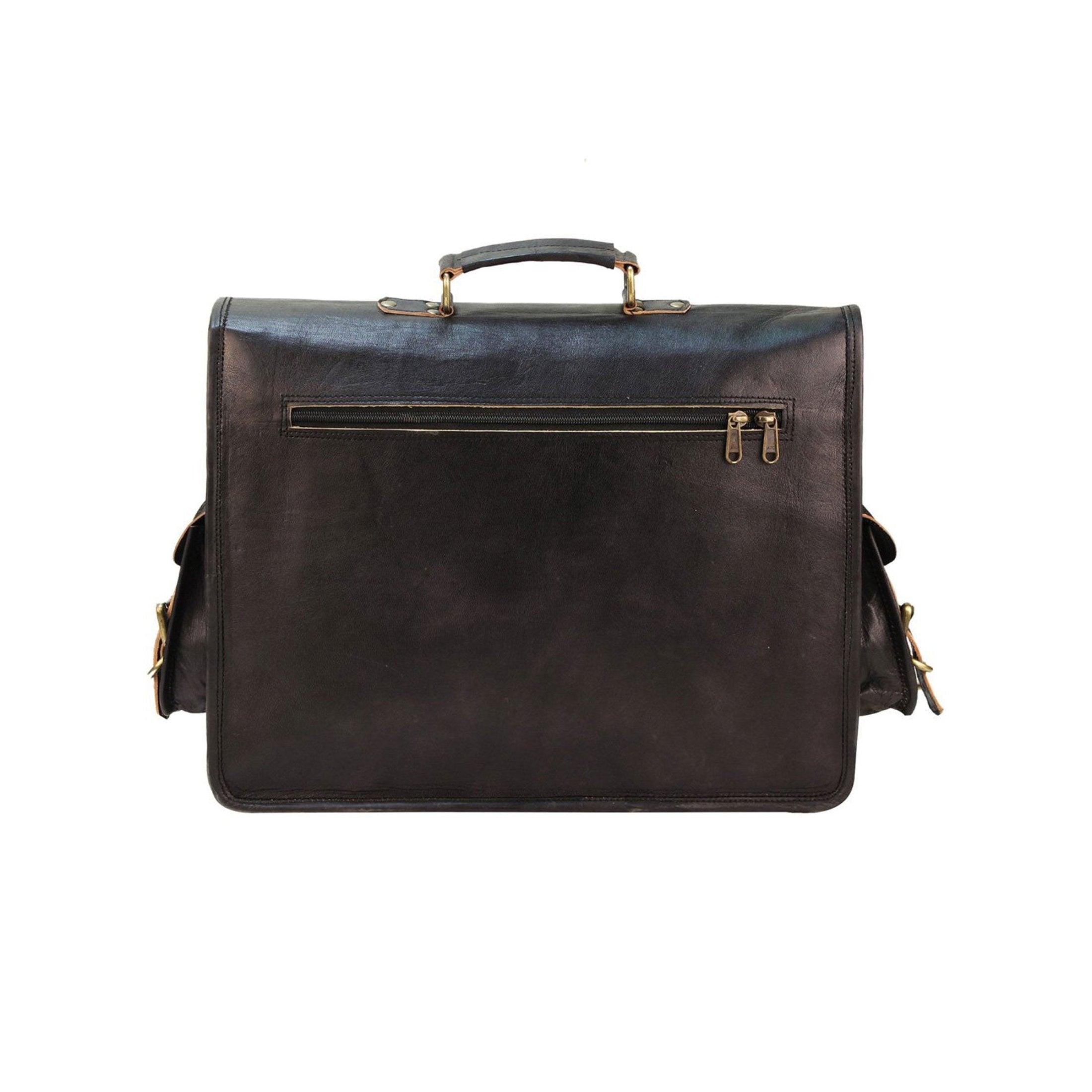 Leather Briefcase with Extra Pockets for Extra Storage
