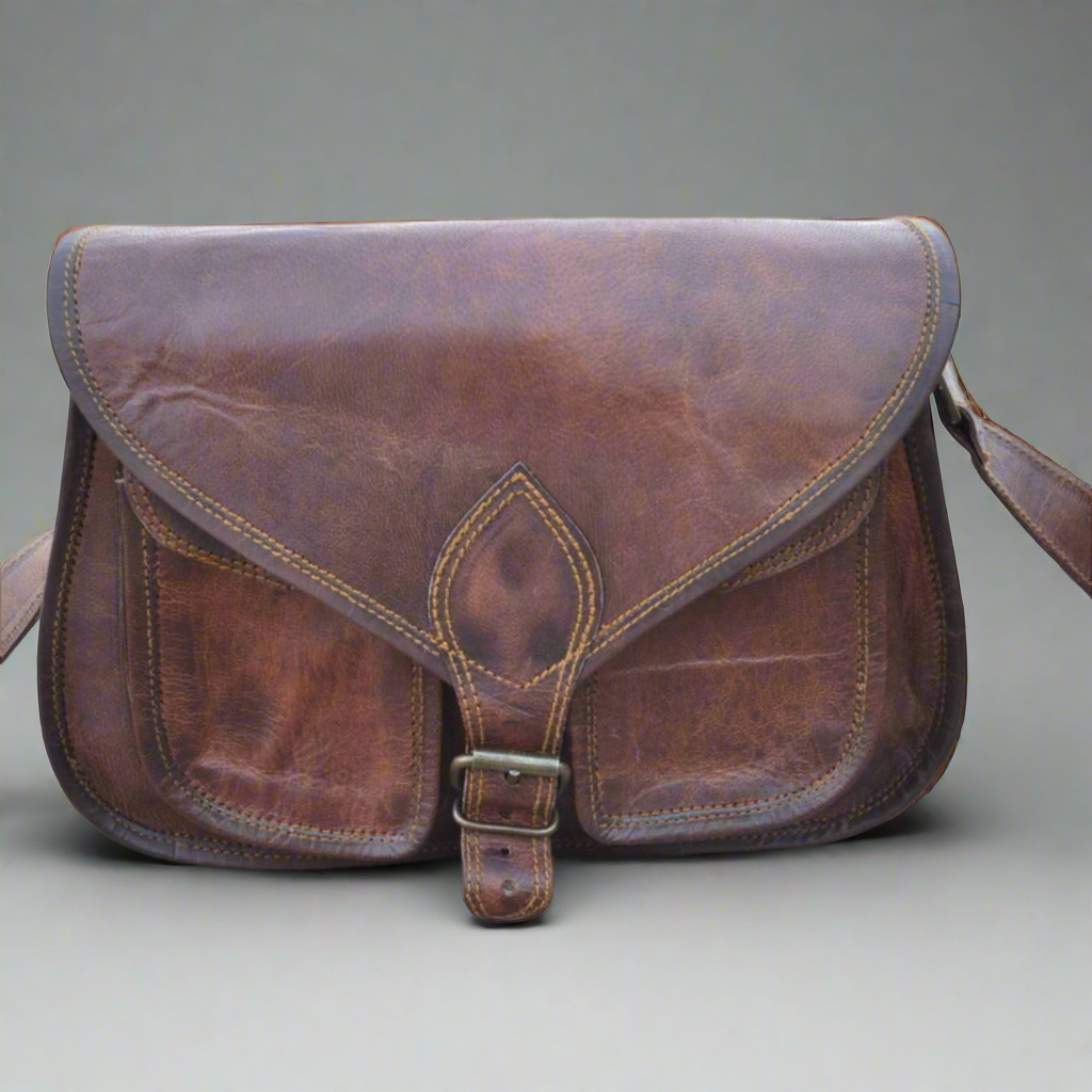 Leather Purse Women Shoulder Bag - Crossbody Satchel Ladies Tote Travel Purse (10 Inch)