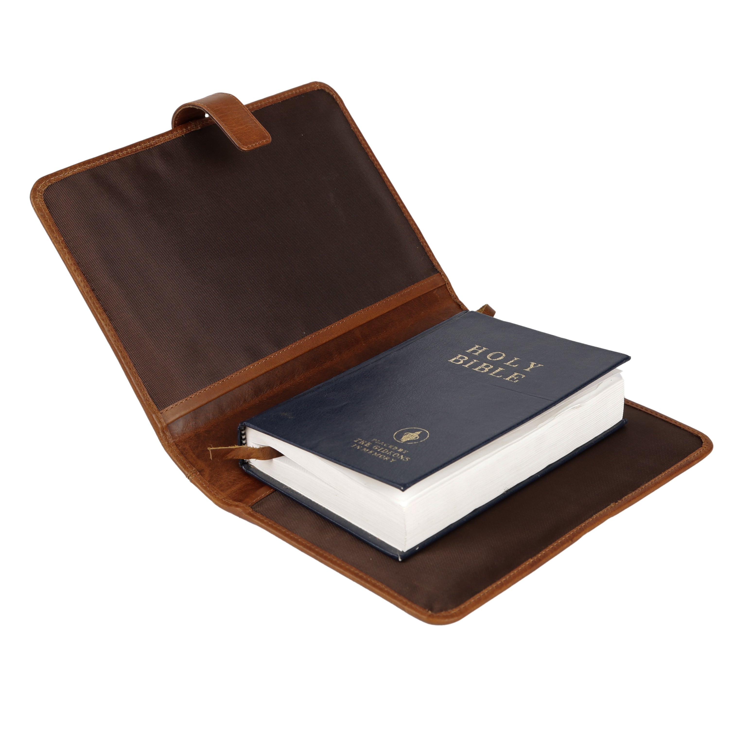 KomalC Genuine Leather Book Cover with Button Strap | Handmade Rustic Leather Protector for Hardcover Books, Journals & Notebooks | 10.5 Inch Reusable Book Jacket | Gift for Writers & Readers