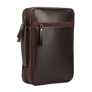 Leather Bible Cover for Men & Women – Zippered Bible Case with Handle, Note & Pen Organizer – Fits Large Study Bible – 11.5x8.5 Inch