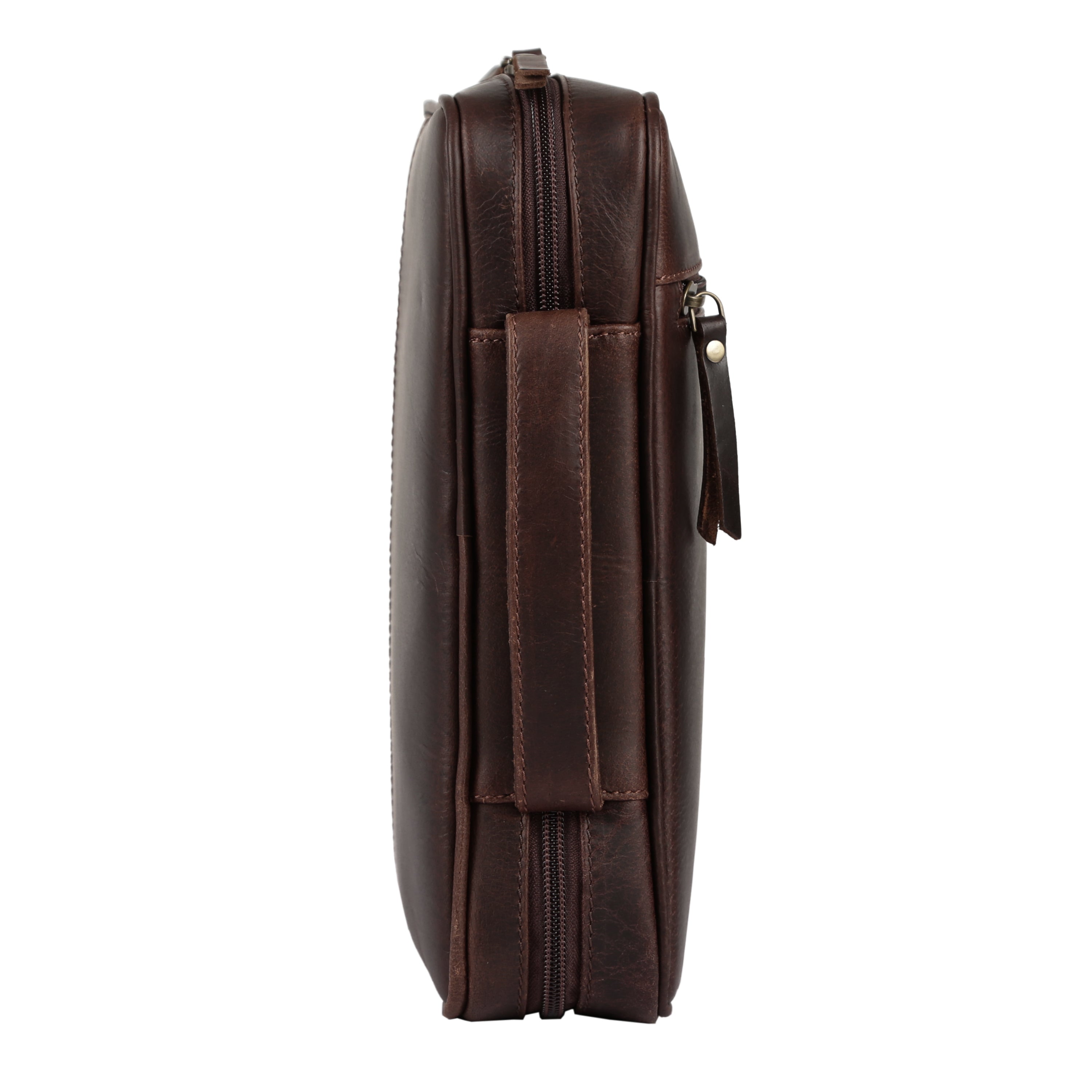 Leather Bible Cover for Men & Women – Zippered Bible Case with Handle, Note & Pen Organizer – Fits Large Study Bible – 11.5x8.5 Inch