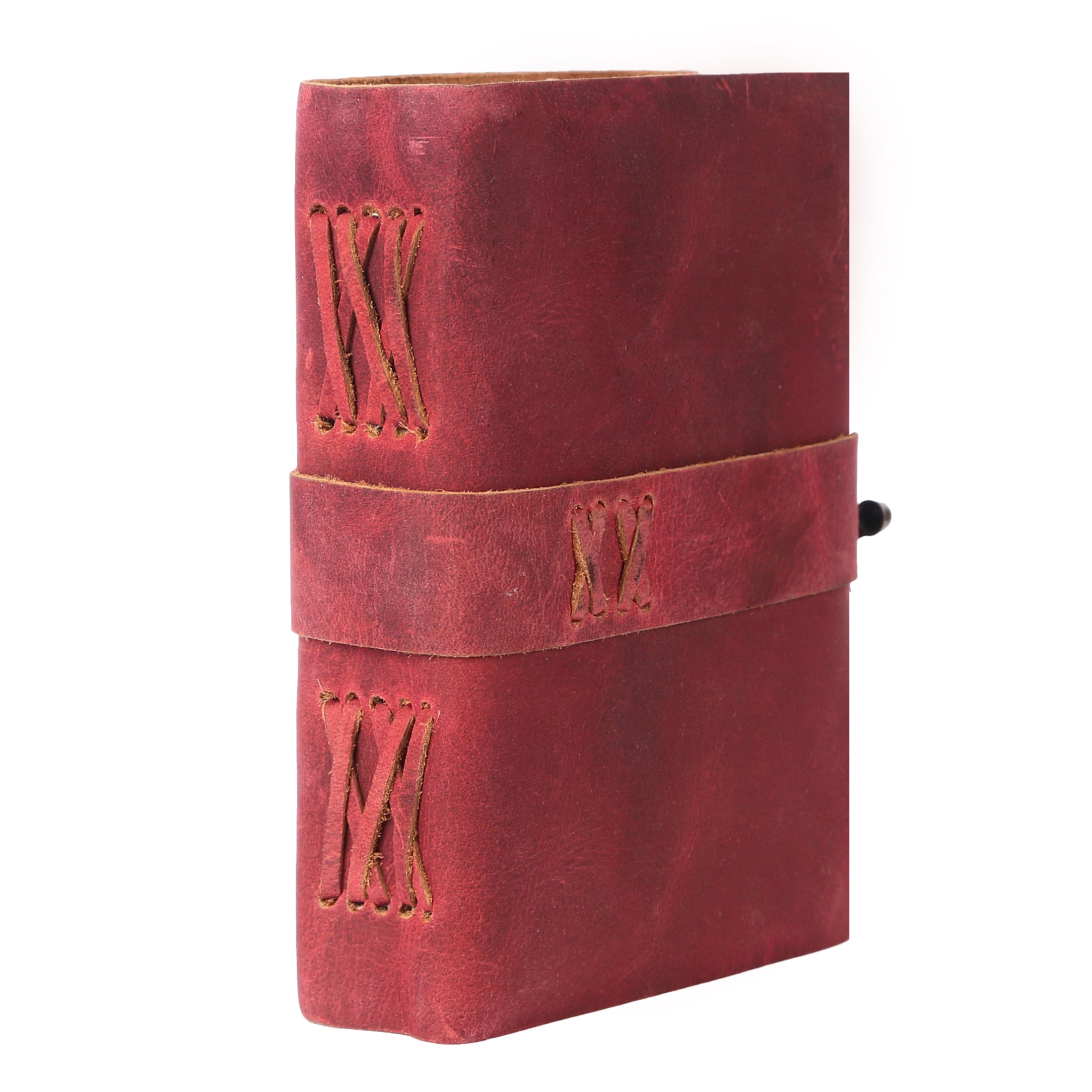 Handmade leather journal with 200 deckle edge pages