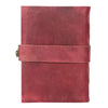 Handcrafted Vintage Leather bound Journal with Lock - Antique Deckle Edge Paper - 200 Pages - Solid Pink