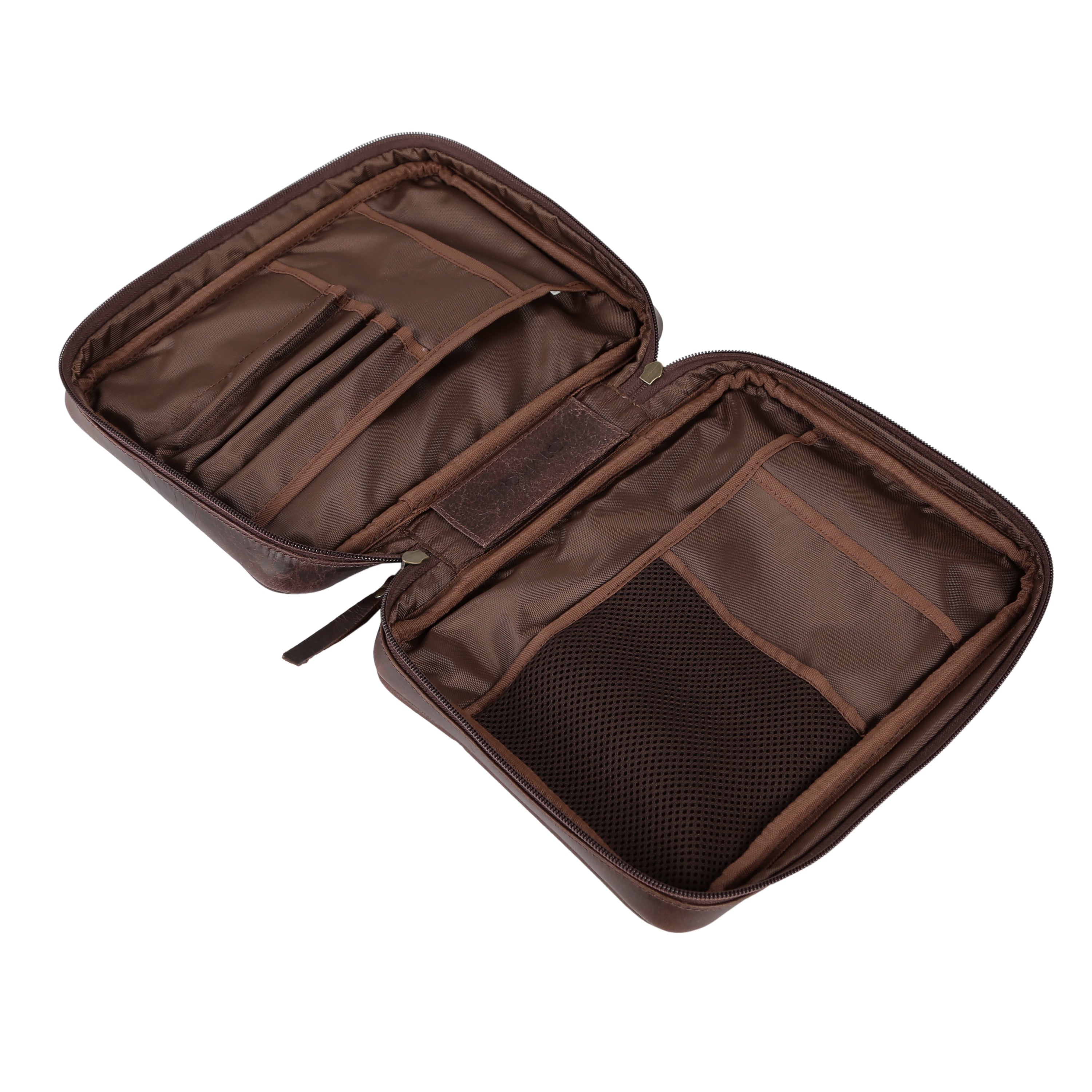 Leather Bible Cover for Men & Women – Zippered Bible Case with Handle, Note & Pen Organizer – Fits Large Study Bible – 11.5x8.5 Inch