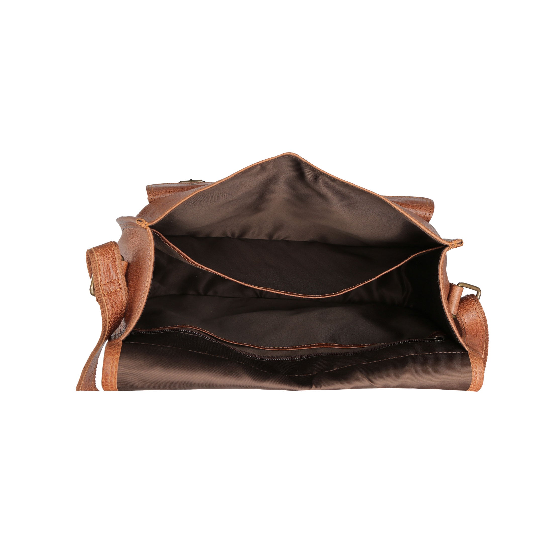 14-Inch Genuine Leather Shoulder Bag for Women – Crossbody Satchel, Ladies' Tote & Travel Purse