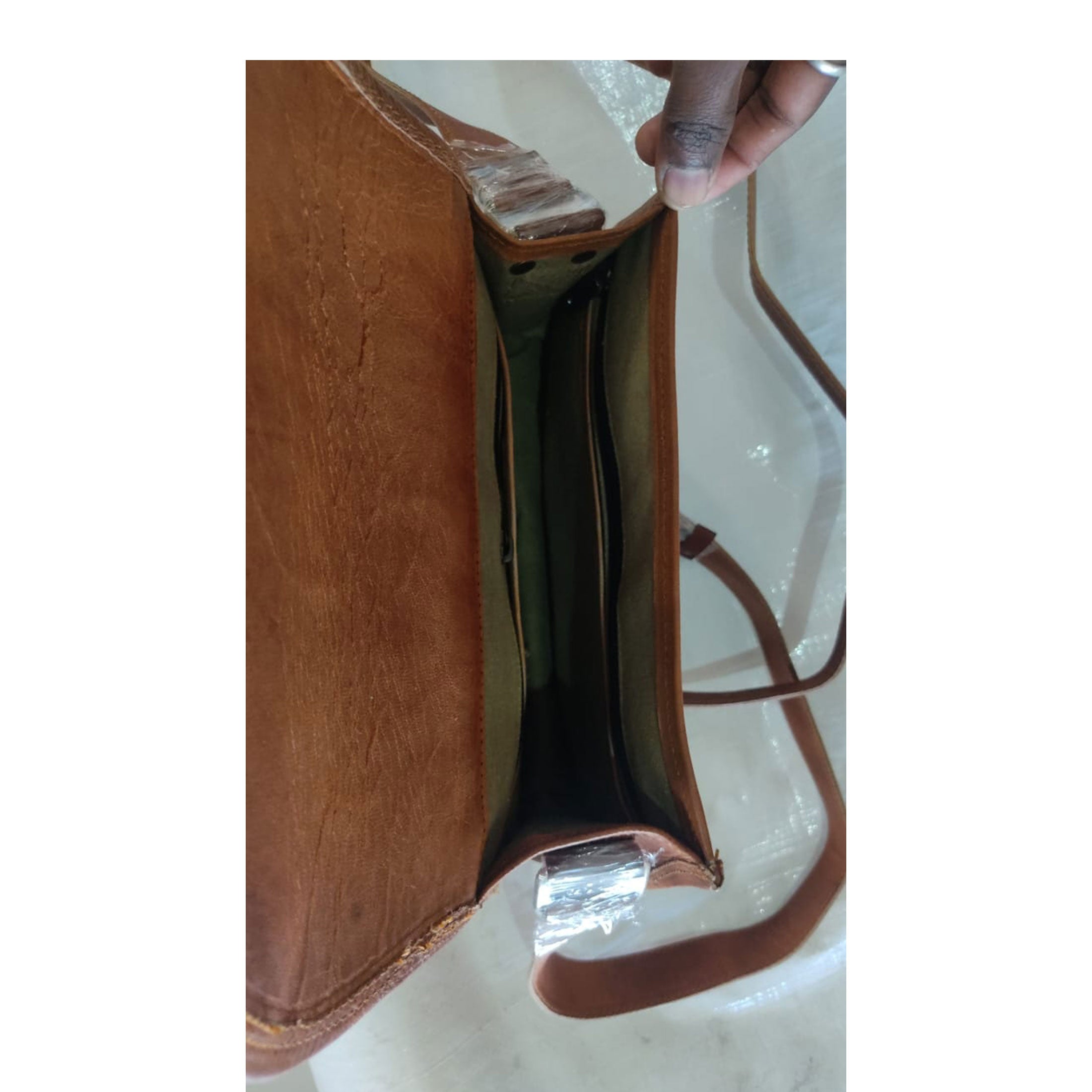 Genuine leather purse with personalization