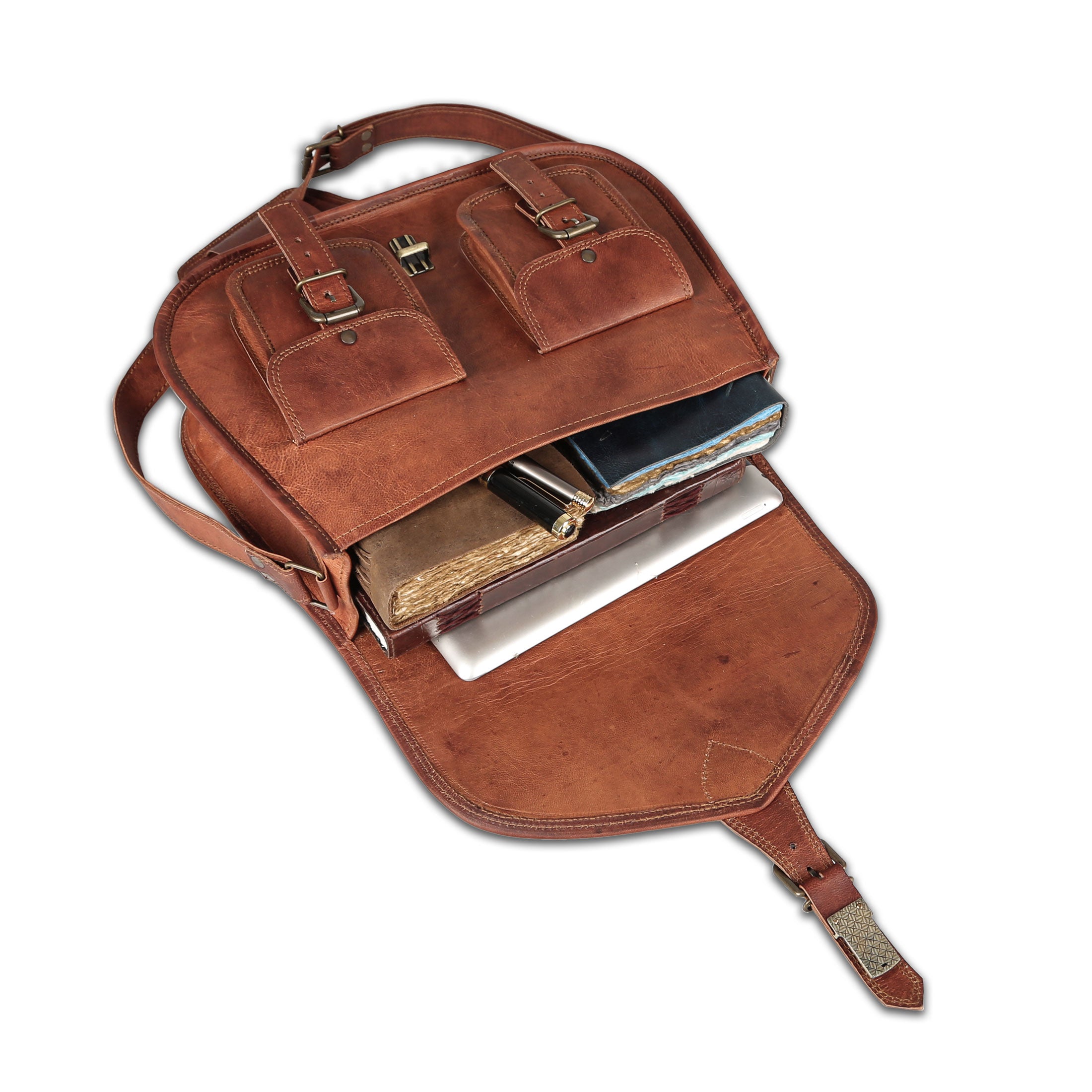 Leather Purse for Women – 14 Inch Shoulder Bag, Crossbody Satchel, Ladies Tote Travel Purse, Genuine Leather