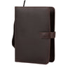KomalC Genuine Leather Book Cover with Button Strap | Handmade Rustic Leather Protector for Hardcover Books, Journals & Notebooks | 10.5 Inch Reusable Book Jacket | Gift for Writers & Readers