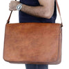 Leather Vintage Men's 18 Inch Leather Laptop Messenger Pro Satchel Men's Bag