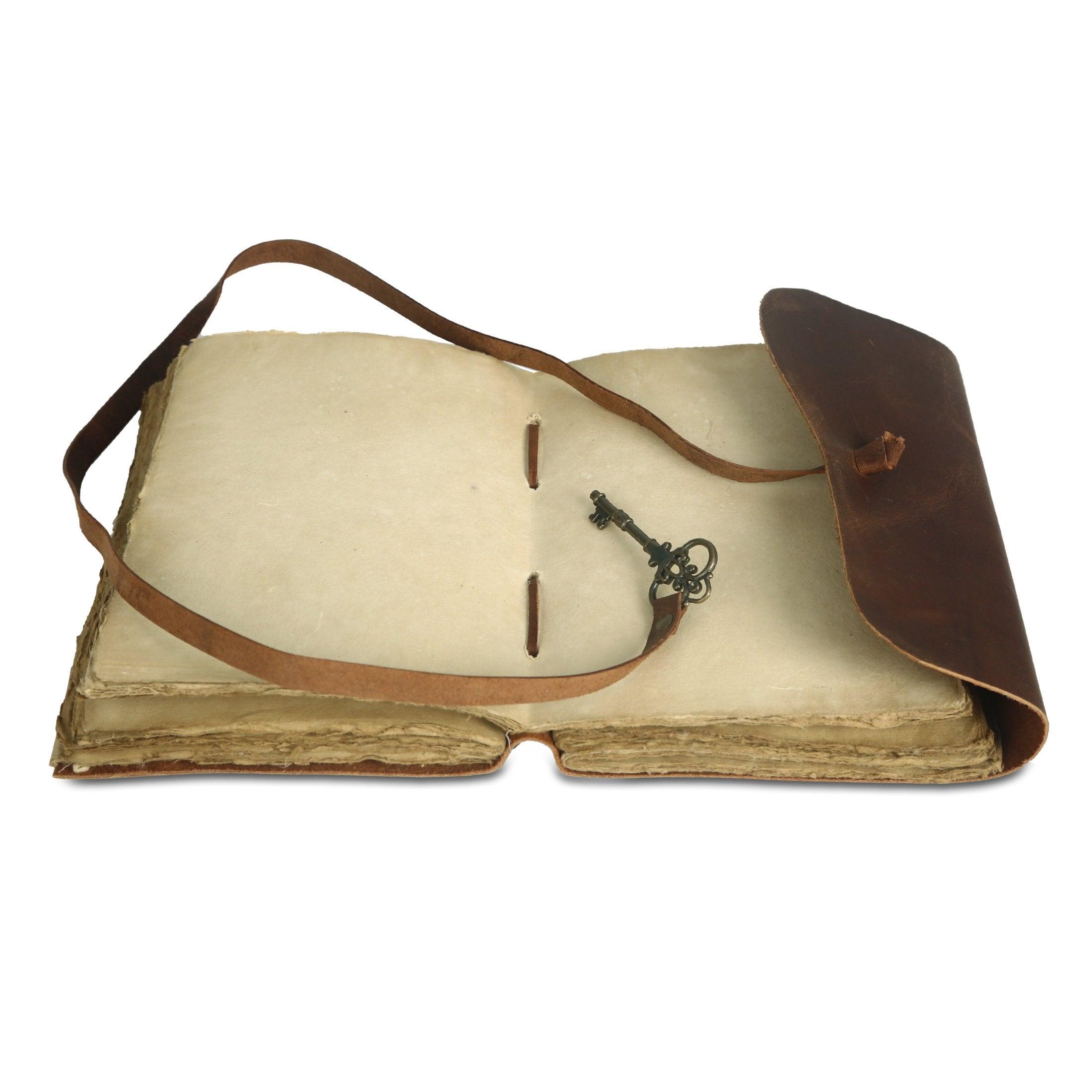 Handmade writing notebook with deckle-edge paper