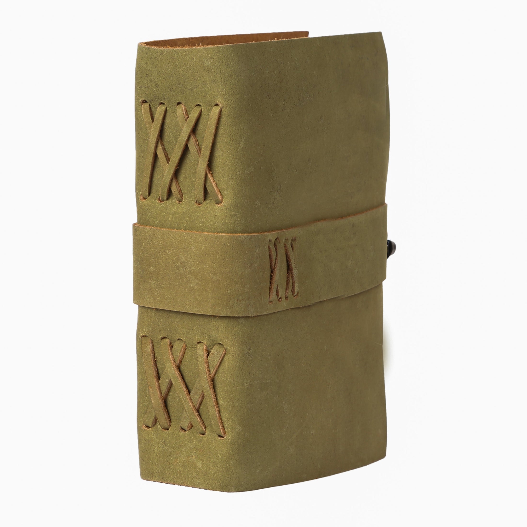 Handmade leather journal with 200 deckle edge pages